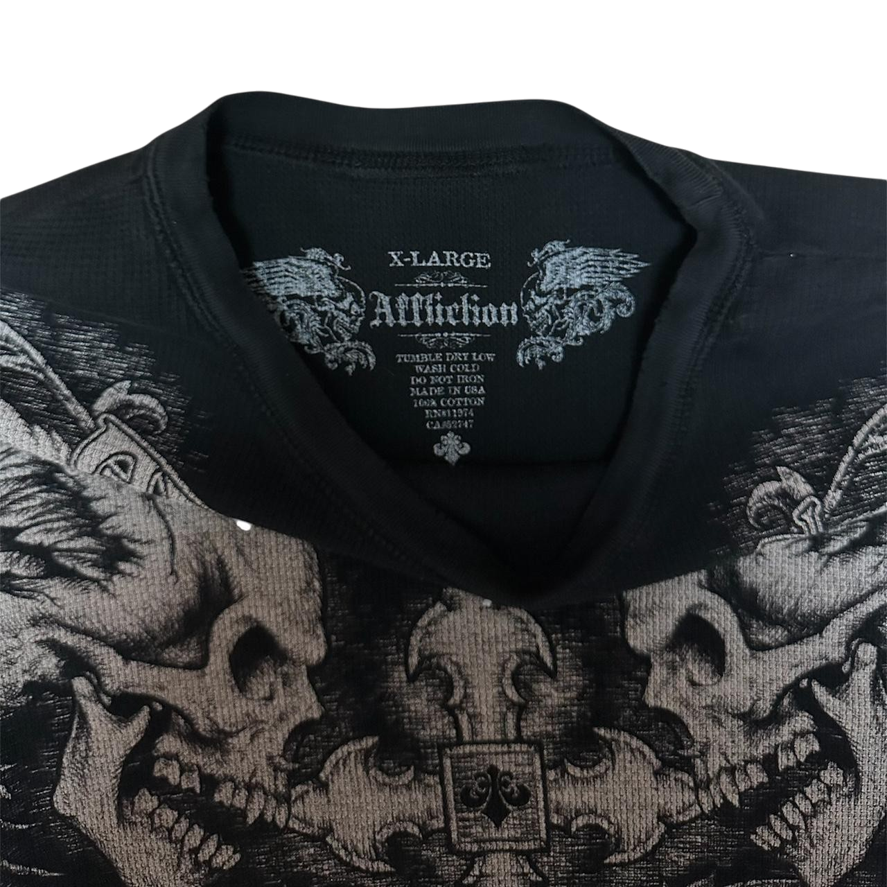 Y2K Affliction Skull & Wings Thermal Longsleeve