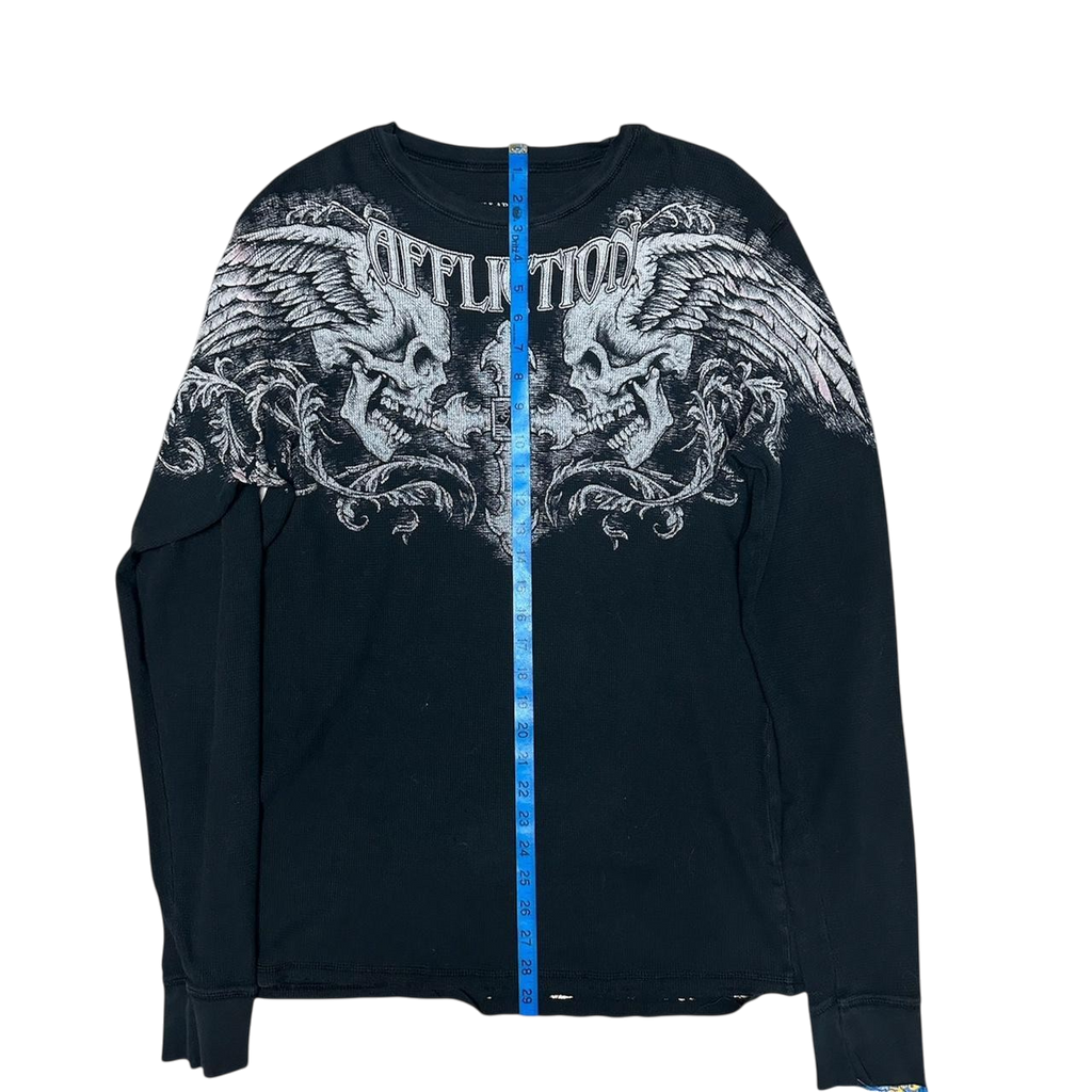 Y2K Affliction Skull & Wings Thermal Longsleeve